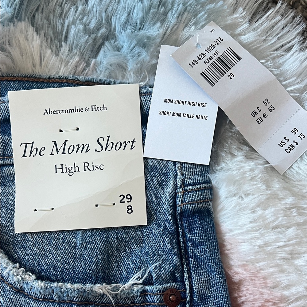 Abercrombie & Fitch Distressed Blue Jean Shorts - Picture 2 of 4
